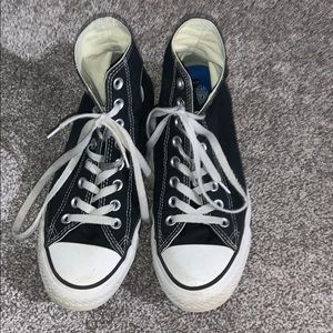 Black high top converse